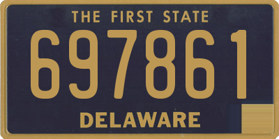 DE license plate 697861