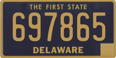 DE license plate 697865