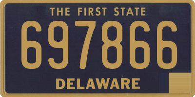 DE license plate 697866