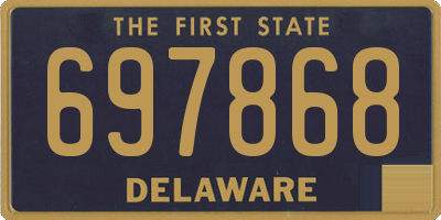 DE license plate 697868