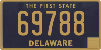 DE license plate 69788