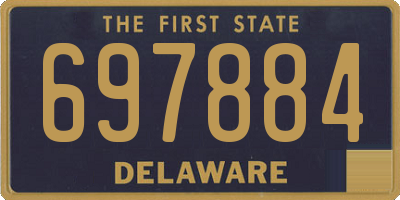 DE license plate 697884