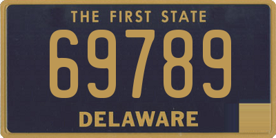 DE license plate 69789