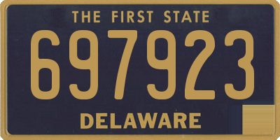 DE license plate 697923