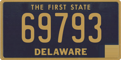 DE license plate 69793
