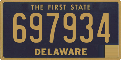 DE license plate 697934