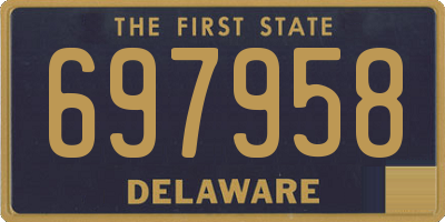 DE license plate 697958