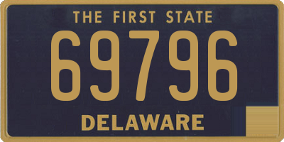 DE license plate 69796