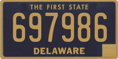 DE license plate 697986