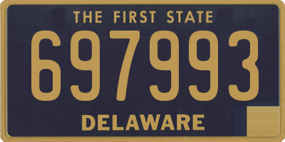 DE license plate 697993