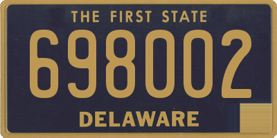 DE license plate 698002
