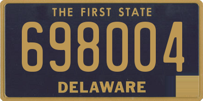 DE license plate 698004
