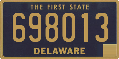 DE license plate 698013