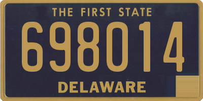 DE license plate 698014