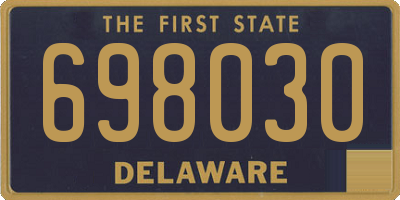 DE license plate 698030