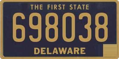 DE license plate 698038