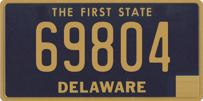 DE license plate 69804