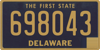 DE license plate 698043