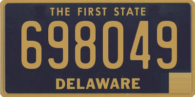 DE license plate 698049