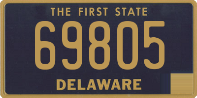 DE license plate 69805