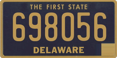 DE license plate 698056
