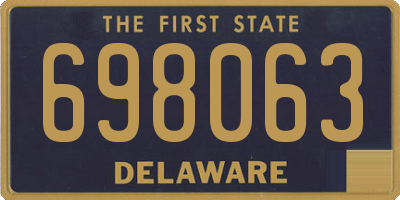 DE license plate 698063
