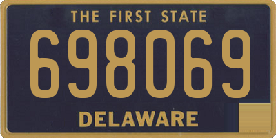 DE license plate 698069