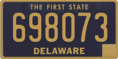 DE license plate 698073