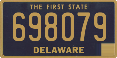 DE license plate 698079
