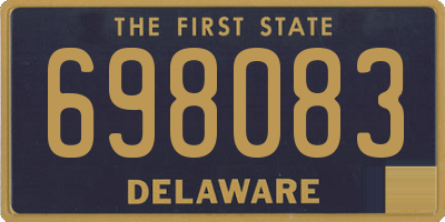 DE license plate 698083