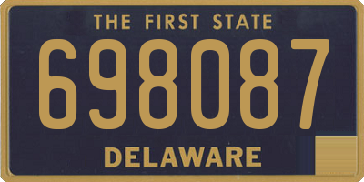 DE license plate 698087