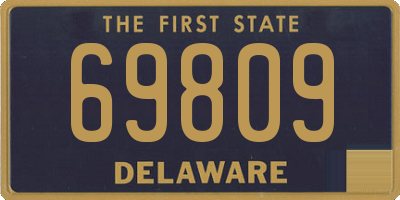 DE license plate 69809