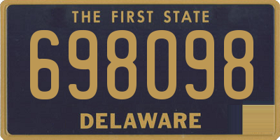 DE license plate 698098