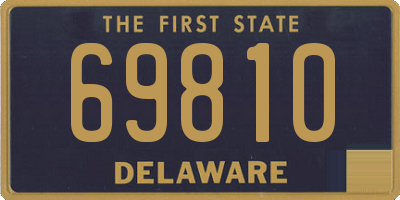 DE license plate 69810