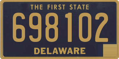 DE license plate 698102