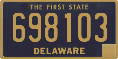 DE license plate 698103