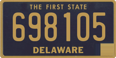 DE license plate 698105