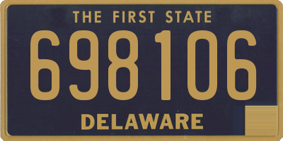 DE license plate 698106