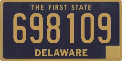 DE license plate 698109