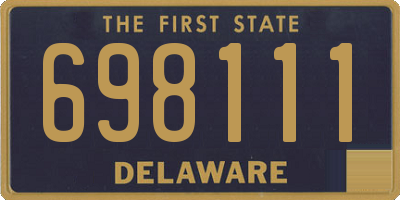 DE license plate 698111