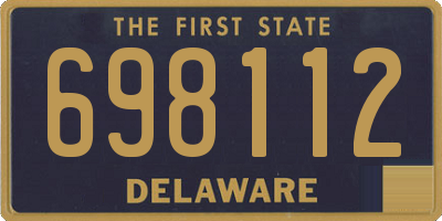 DE license plate 698112