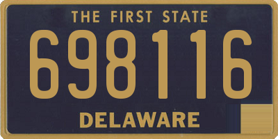 DE license plate 698116