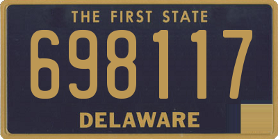 DE license plate 698117