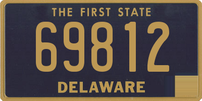 DE license plate 69812