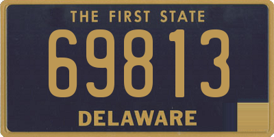 DE license plate 69813
