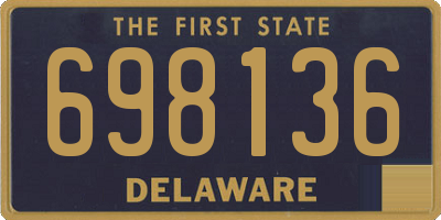 DE license plate 698136