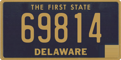 DE license plate 69814