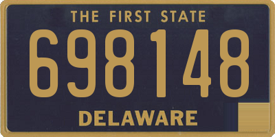 DE license plate 698148