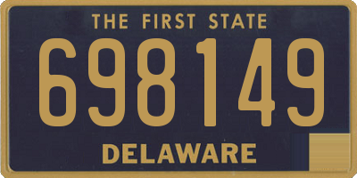 DE license plate 698149