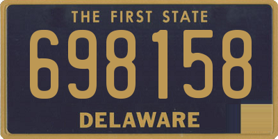 DE license plate 698158